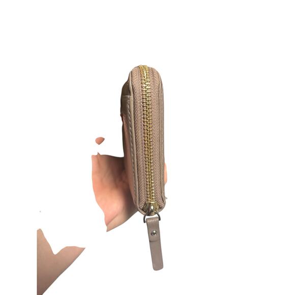 Kate Spade Taupe Pebbled Leather Continental Zip Around Wallet‎ EUC - Picture 5 of 8